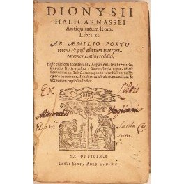 Dionysii Halicarnassei Antiquitatum Rom. Libri XI. Ab Aemilio Porto recens …