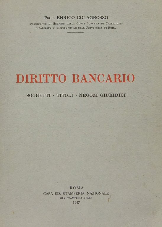 Diritto bancario (Soggetti - Titoli - Negozi giuridici) | Immagine Gallery 2