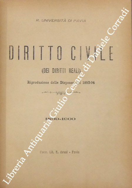Diritto civile (dei diritti reali). Riproduzione delle Dispense del 1893-94. … | Immagine Gallery 2