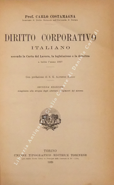 Diritto corporativo italiano secondo la Carta del Lavoro, la legislazione … | Immagine Gallery 2