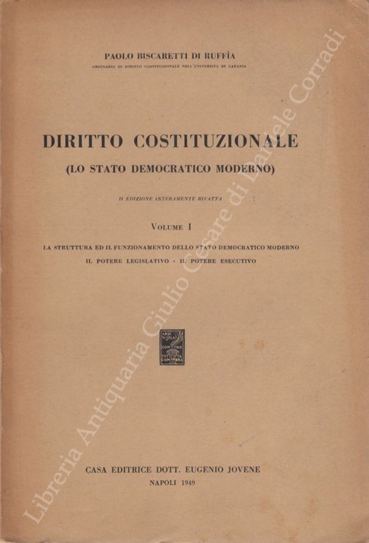 Diritto costituzionale. (Lo Stato democratico moderno). Vol. I - La … | Immagine Gallery 2