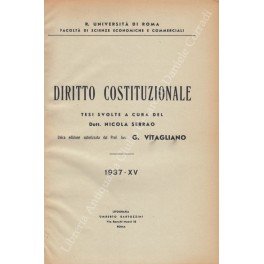 Diritto costituzionale. Tesi svolte a cura del Dott. Nicola Serrao. … | Immagine Gallery 1