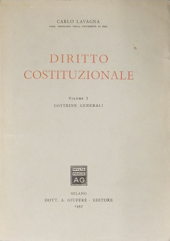 Diritto costituzionale. Vol. I - Dottrine generali (unico pubblicato) | Immagine Gallery 2