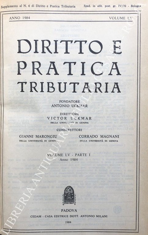 Diritto e Pratica Tributaria. Diretta da Victor Uckmar. Vol. LV … | Immagine Gallery 2