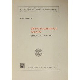Diritto ecclesiastico italiano. Bibliografia 1929-1972