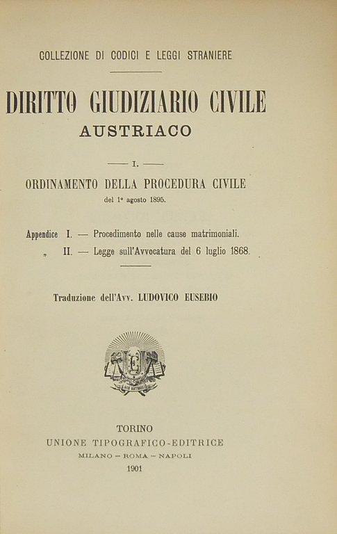 Diritto Giudiziario Civile Austriaco. Vol. I - Ordinamento della Procedura … | Immagine Gallery 2