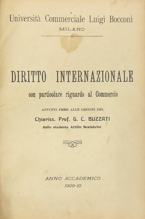 Diritto internazionale con particolare riguardo al Commercio. Appunti presi alle … | Immagine Gallery 2