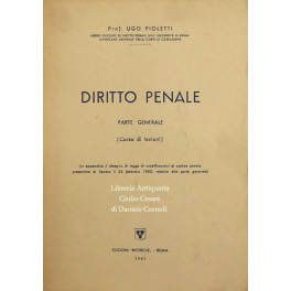 Diritto penale. Parte generale (corso di lezioni).