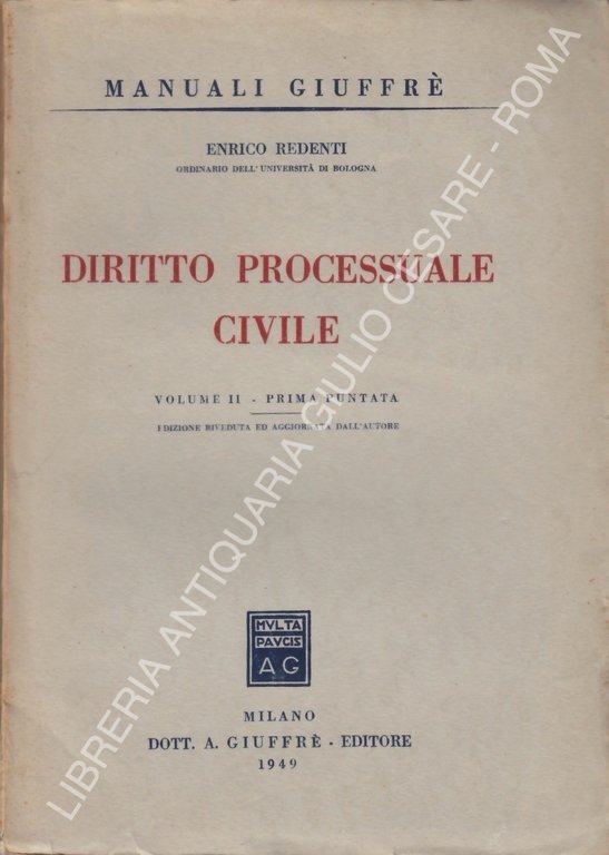 Diritto processuale civile. Vol. I; Vol. II, prima puntata; Vol. … | Immagine Gallery 2