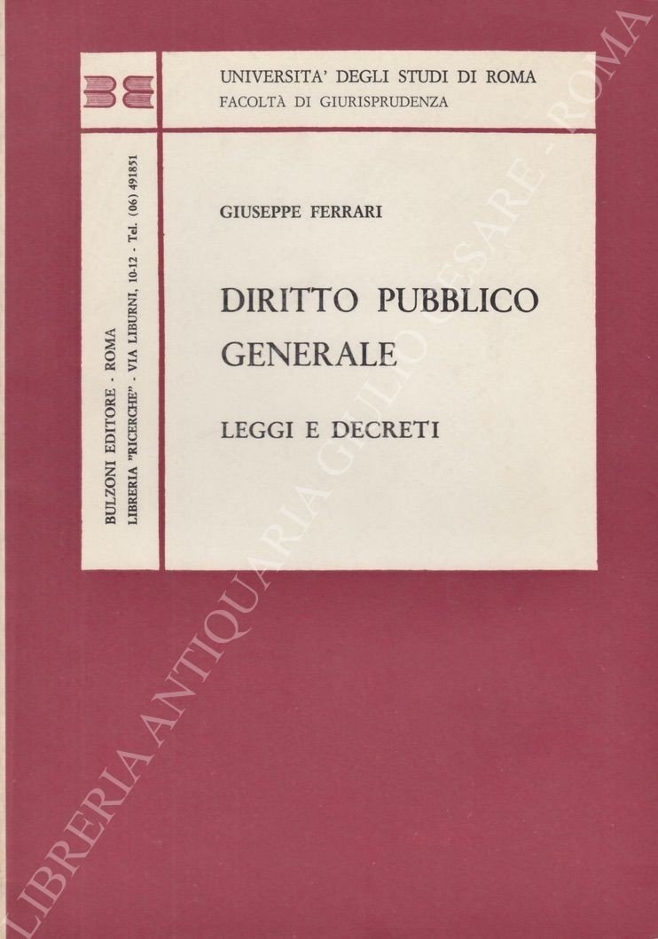 Diritto pubblico generale. Leggi e decreti | Immagine principale