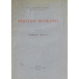 Diritto romano. Vol. IV - Diritti reali