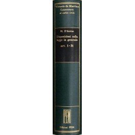Disposizioni sulla legge in generale. Art. 1-31