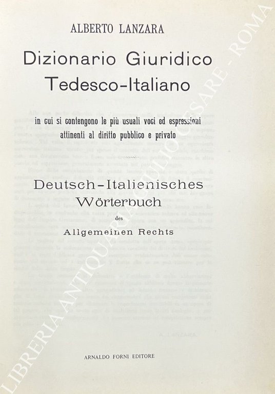 Dizionario Giuridico Tedesco-Italiano in cui si contengono le più usuali … | Immagine Gallery 2