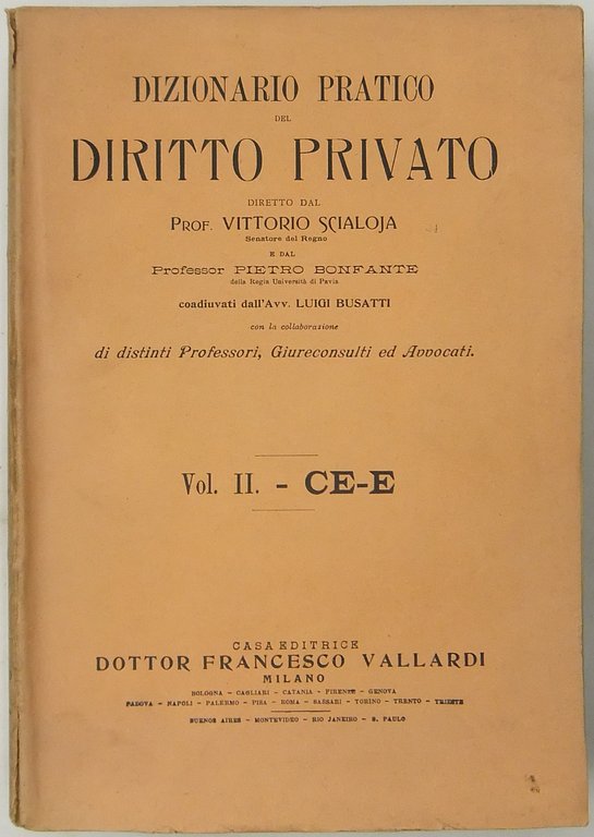 Dizionario pratico del diritto privato. Diretto da Antonio Scialoja (poi … | Immagine Gallery 2