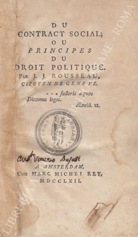 Du contract social; ou principes du droit politique. Par J.J. … | Immagine Gallery 2