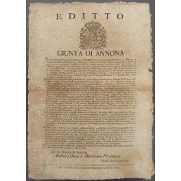 Editto Giunta di Annona. Obbligo per i proprietari terrieri, i …