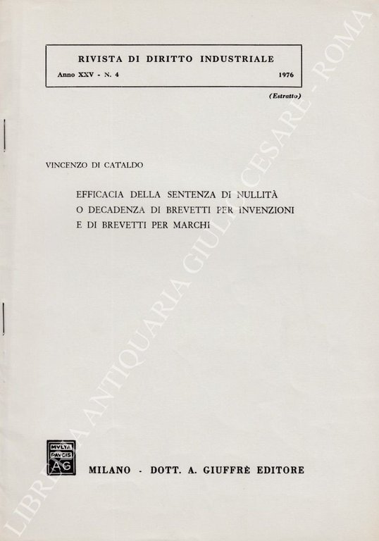 Efficacia della sentenza di nullità o decadenza di brevetti per … | Immagine Gallery 2