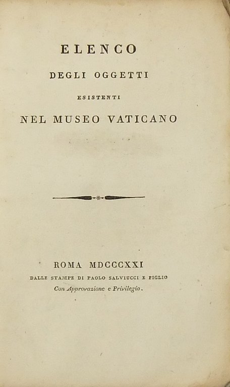 Elenco degli oggetti esistenti nel Museo Vaticano | Immagine Gallery 2