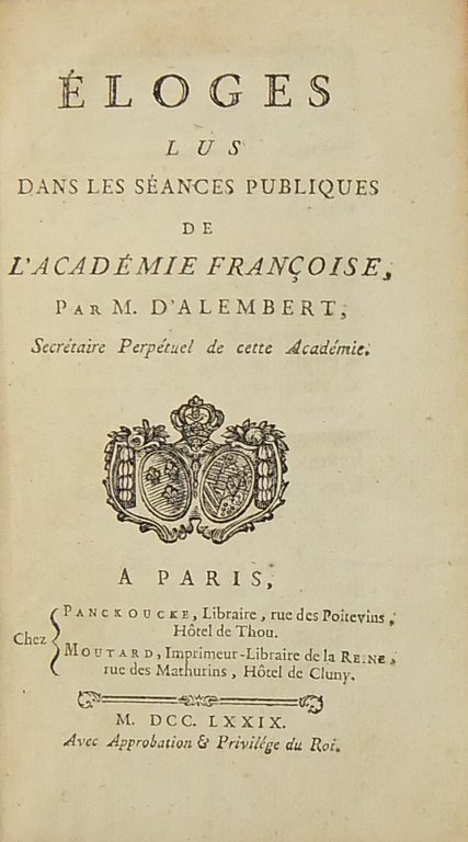 Eloges lus dans les seances publiques de l'Academie francoise | Immagine Gallery 2