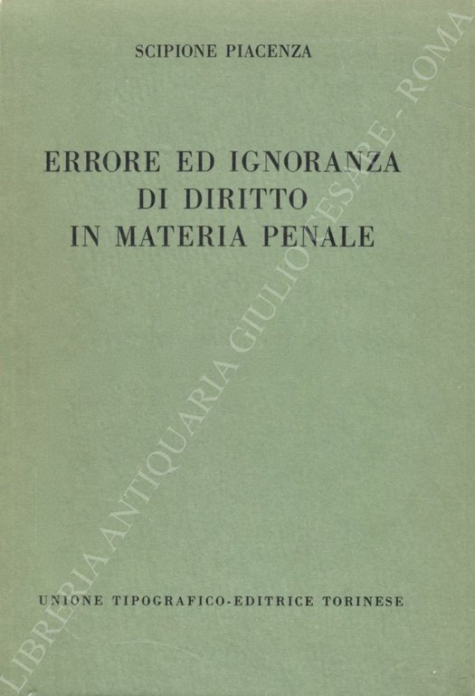 Errore ed ignoranza di diritto in materia penale | Immagine Gallery 2
