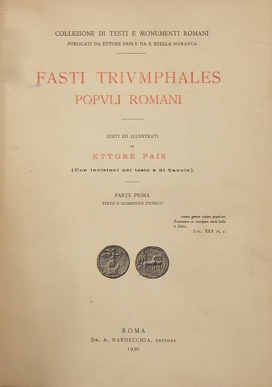Fasti triumphales populi romani. Parte I - Testo e commento … | Immagine Gallery 2