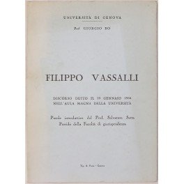 Filippo Vassalli. Discorso detto il 23 gennaio 1956 nell'Aula Magna …