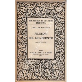 Filosofi del Novecento. Appendice a La filosofia contemporanea