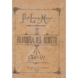 Filosofia del diritto. Lezioni. 1890-91