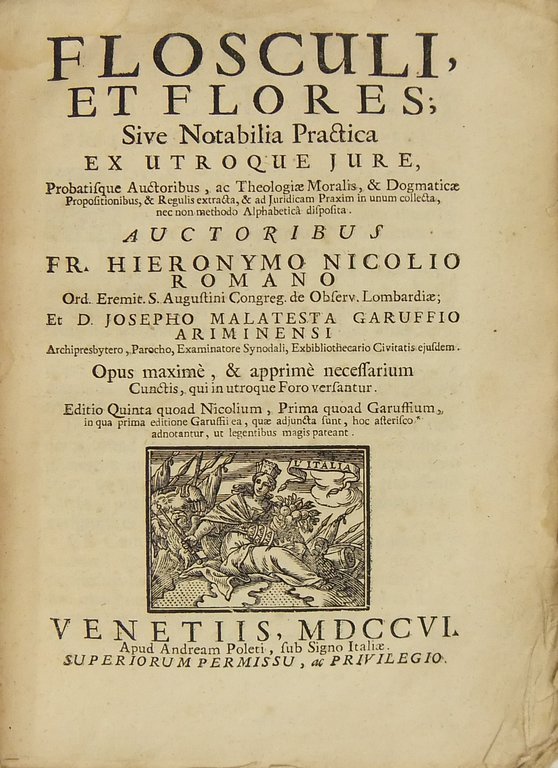 Flosculi et flores; sive notabilia practica ex utroque jure. Hieronymo … | Immagine Gallery 2