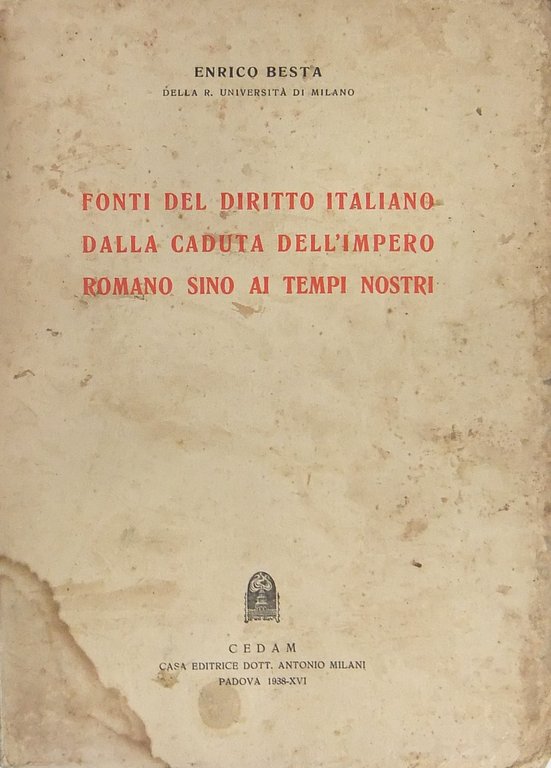Fonti del diritto italiano dalla caduta dell'Impero Romano sino ai … | Immagine Gallery 2