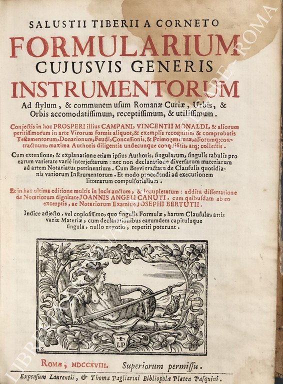 Formularium cujusvis generis instrumentorum. Ad stylum, & communem usum Romanae … | Immagine Gallery 2