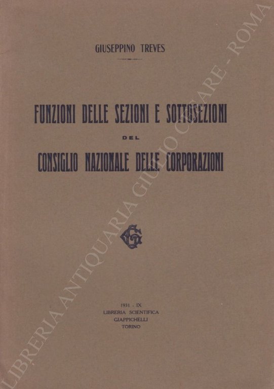 Funzioni delle sezioni e sottosezioni del Consiglio Nazionale delle Corporazioni | Immagine Gallery 2