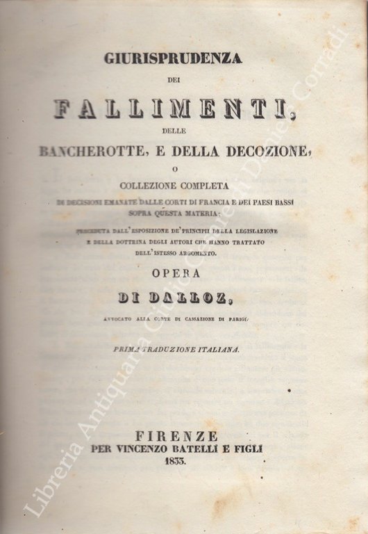 Giurisprudenza dei fallimenti, delle bancherotte, e della decozione, o collezione … | Immagine Gallery 2