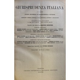 Giurisprudenza Italiana e la Legge. Rivista universale di giurisprudenza e …