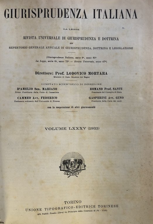 Giurisprudenza Italiana e la Legge. Rivista universale di giurisprudenza e … | Immagine Gallery 2