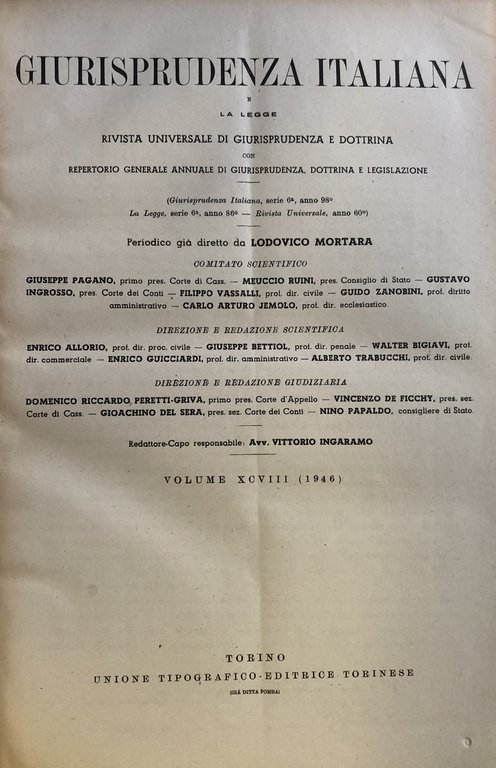 Giurisprudenza Italiana e la Legge. Rivista universale di giurisprudenza e … | Immagine Gallery 2