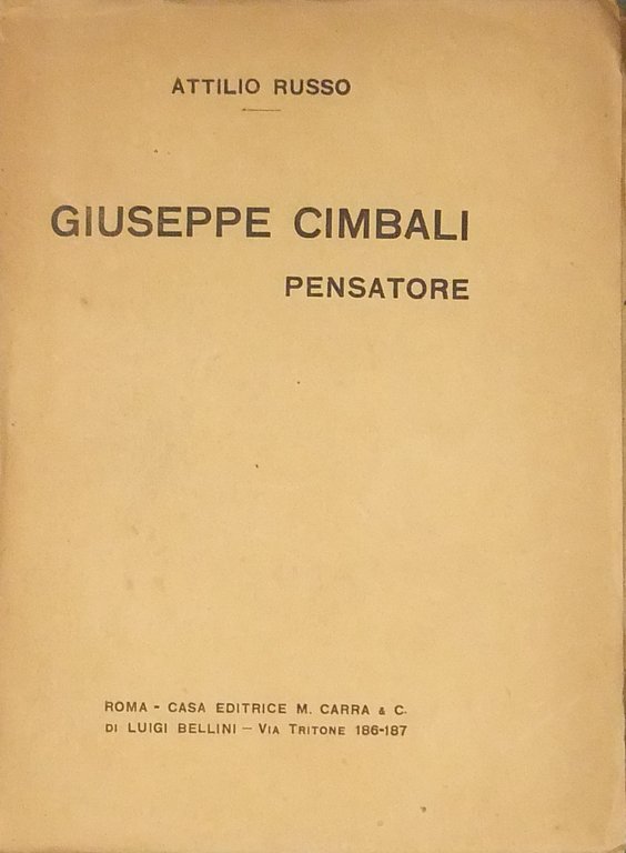 Giuseppe Cimbali pensatore. Saggio critico | Immagine Gallery 2