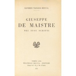 Giuseppe De Maistre nei suoi scritti