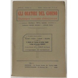 Gli oratori del giorno. Rassegna mensile d'eloquenza. Anno II, Numero …