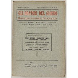 Gli oratori del giorno. Rassegna mensile d'eloquenza. Anno II, Numero …