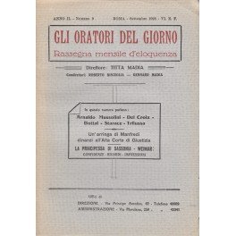 Gli oratori del giorno. Rassegna mensile d'eloquenza. Anno II, Numero …