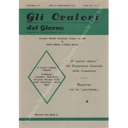 Gli oratori del giorno. Rassegna mensile d'eloquenza. Anno LXI - …
