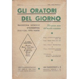 Gli oratori del giorno. Rassegna mensile d'eloquenza. Anno X - …