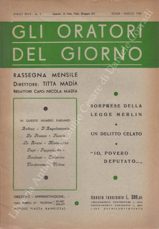 Gli oratori del giorno. Rassegna mensile d'eloquenza. Anno XXVII - … | Immagine Gallery 2