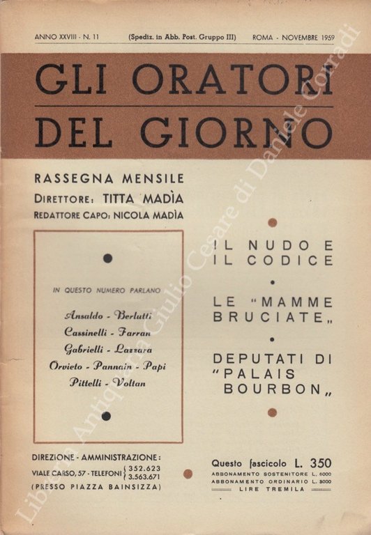 Gli oratori del giorno. Rassegna mensile d'eloquenza. Anno XXVIII - … | Immagine Gallery 2