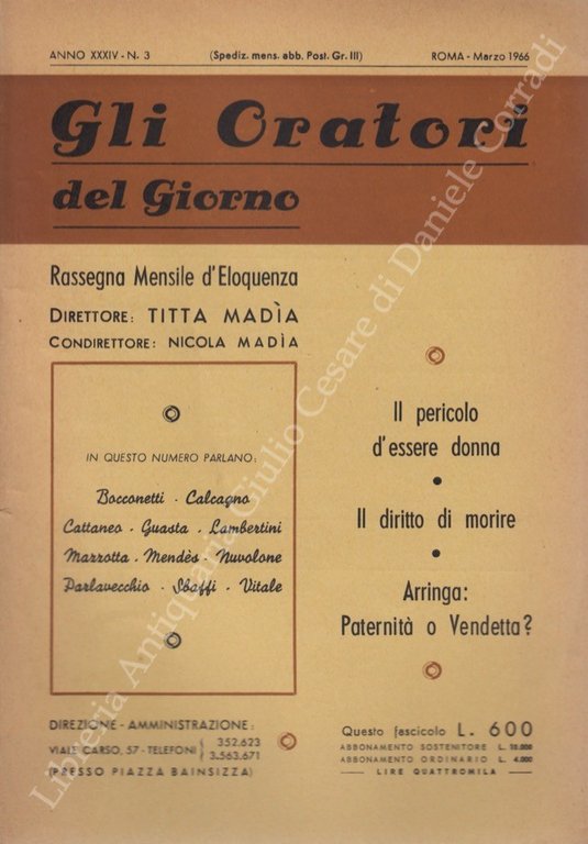 Gli oratori del giorno. Rassegna mensile d'eloquenza. Anno XXXIV - … | Immagine Gallery 2