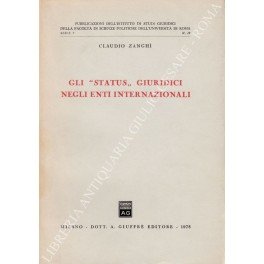 Gli status" giuridici negli enti internazionali"