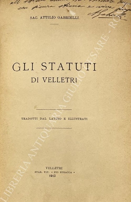 Gli statuti di Velletri tradotti dal latino e illustrati | Immagine Gallery 2