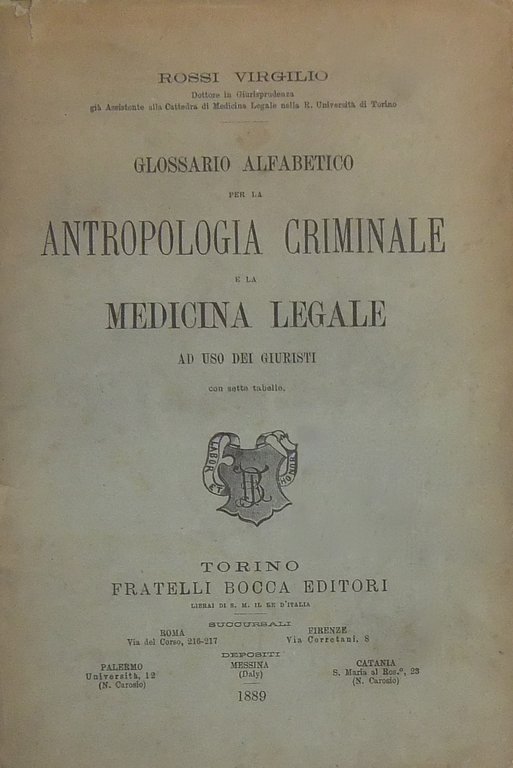 Glossario alfabetico per la antropologia criminale e la medicina legale … | Immagine Gallery 2
