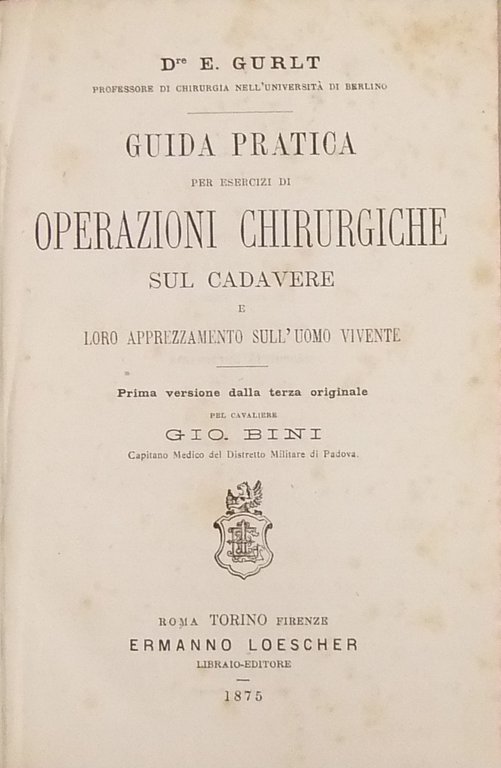 Guida pratica per esercizi di operazioni chirurgiche sul cadavere e … | Immagine Gallery 2
